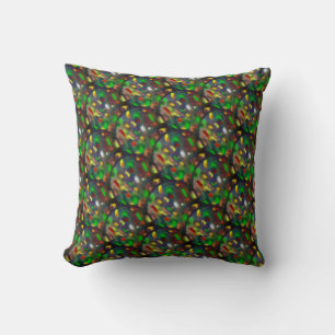 Elegante Zwarte Opal Juweel Patroon Worp Kussen