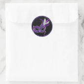 Elegante zwarte paarse maskerade stickers (Tas)