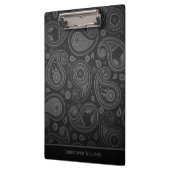 Elegante zwarte paisley gepersonaliseerde clipbo klembord (Links)