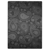 Elegante zwarte paisley gepersonaliseerde clipbo klembord (Achterkant)