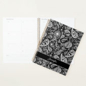 Elegante zwarte paisley planner (Display)