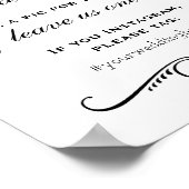 Elegante Zwarte 'Pak een Prop' Fotohokje Bruiloft Poster (Hoek)