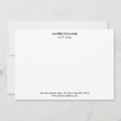 Elegante zwarte palmschijfjes Dank u Notecard II Notitiekaartje (Achterkant)