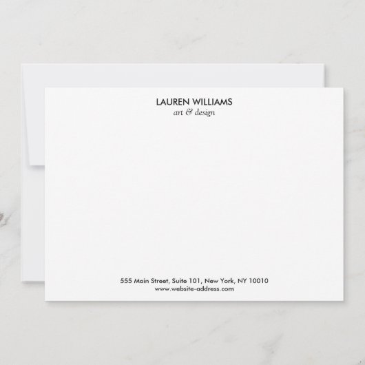 Elegante zwarte palmschijfjes Dank u Notecard II Notitiekaartje (Achterkant)