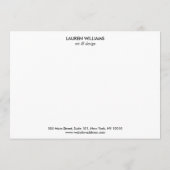 Elegante zwarte palmschijfjes Dank u Notecard II Notitiekaartje (Achterkant)