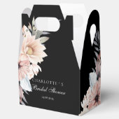 Elegante zwarte & pastel boho bruidsdouche  bedankdoosjes (Geopend)