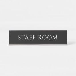 Elegante Zwarte Personeelsruimte Naambord Bureau Naambordje