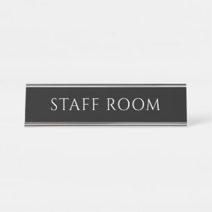 Elegante Zwarte Personeelsruimte Naambord Bureau Naambordje
