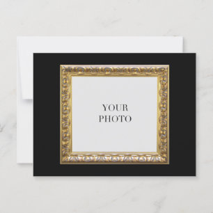 Elegante zwarte persoonlijke foto Lijst en tekst Briefkaart