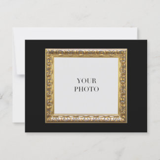 Elegante zwarte persoonlijke foto Lijst en tekst Briefkaart