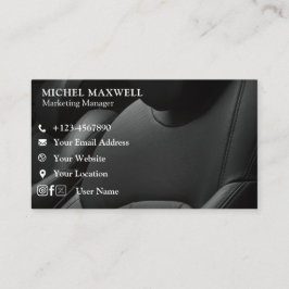 Elegante zwarte premium autodealer / professional visitekaartje