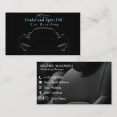 Elegante zwarte premium autodealer / professional visitekaartje (Voorkant / Achterkant)