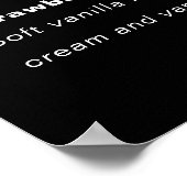 Elegante Zwarte Professionele Restaurant Logo Menu Poster (Hoek)