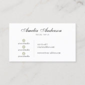 Elegante zwarte professionele sociale media visitekaartje (Achterkant)