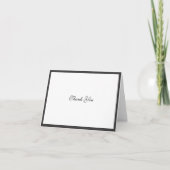 Elegante Zwarte Rand Bedankbrief Bedankkaart (Voorkant)