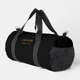 Elegante zwarte reistas voor bruidsjonkers cadeau plunjezak