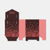 Elegante Zwarte Rode Confetti Dank Je Bedankdoosjes (Uitgevouwen)