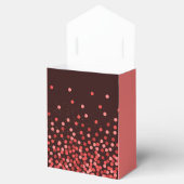 Elegante Zwarte Rode Confetti Dank Je Bedankdoosjes (Geopend)
