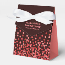 Elegante Zwarte Rode Confetti Dank Je 
