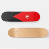 Elegante Zwarte & Rode Driehoek Persoonlijk Skateboard (Horizontaal)