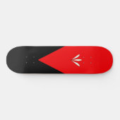 Elegante Zwarte & Rode Driehoek Persoonlijk Skateboard (Horizontaal)