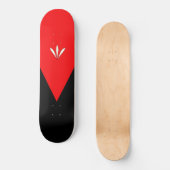 Elegante Zwarte & Rode Driehoek Persoonlijk Skateboard (Voorkant)