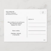 Elegante Zwarte Rode Strik Kerstcadeau Verpakking  Feestdagenkaart (Achterkant)