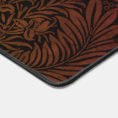 Elegante zwarte roest bloemenbotanisch bureaumat (Hoek)