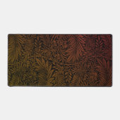 Elegante zwarte roest bloemenbotanisch bureaumat (Voorkant)