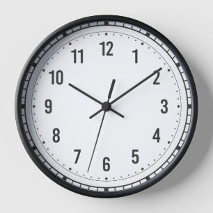 🕰️ Elegante zwarte Romeinse Numerieke Muur Klok