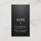 Elegante zwarte roze cupcake zoete bakkerij winkel visitekaartje (Achterkant)