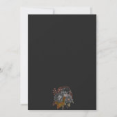 Elegante Zwarte Rozen Betrokkenheid Kaart (Achterkant)