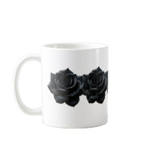 Elegante zwarte Rozen koffie Mok