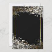 Elegante zwarte Rozen, Lichten zwart 75e Verjaarda Kaart (Achterkant)