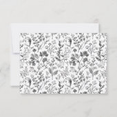 Elegante Zwarte RSVP Kaart (Achterkant)