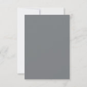 Elegante zwarte RSVP kaart (Achterkant)