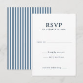Elegante zwarte RSVP kaart (Voorkant / Achterkant)