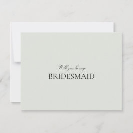 Elegante zwarte salie groene bruidsmeisje voorstel save the date