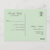 Elegante zwarte salie Waterverf vis bruiloft Briefkaart (Achterkant)