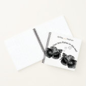 Elegante zwarte salie Waterverf vis bruiloft Notitieboek (Binnen)