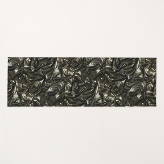 Elegante zwarte satijnen look yogamat (Voorkant (horizontaal))