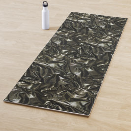 Elegante zwarte satijnen look yogamat