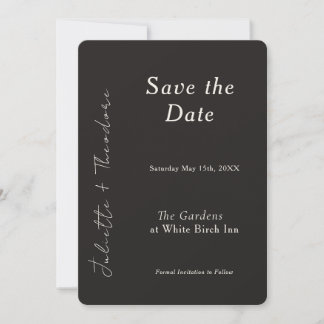 Elegante Zwarte Save the Date
