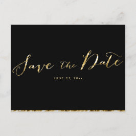 Elegante zwarte Save The Date-ansichtkaarten Aankondigingskaart