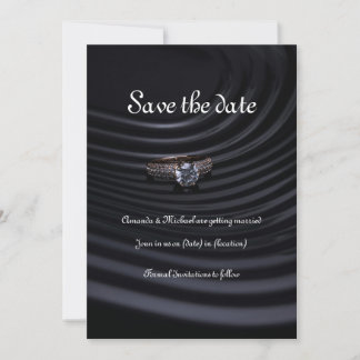 Elegante zwarte save-the-datekaart kaart