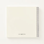 Elegante zwarte  schrijfmachine notitieboek (Achterkant)