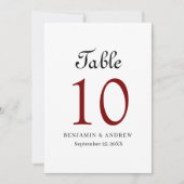 Elegante Zwarte Script Acryl Boog Tafelnummer (Voorkant)
