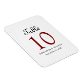 Elegante Zwarte Script Acryl Boog Tafelnummer Magneet (Rechterzijde)