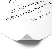 elegante zwarte script bruidsmeisjesfeest welkomst poster (Hoek)