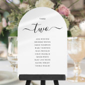 Elegante zwarte script gebogen tafel zithart kaart